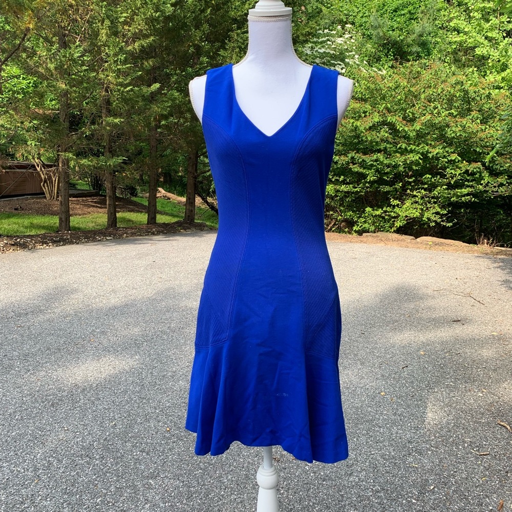 Royal Blue Fit and Flare Sleeveless Dress Size 6